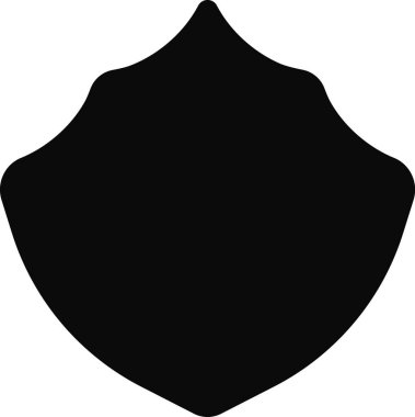 Süslü bir kalkanın siyah silueti. Koyu, akıcı dekoratif elementler ve zarif süslerle..