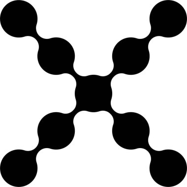 Dairesel noktaların yapılandırılmış dizaynı bir tasarım oluşturuyor.