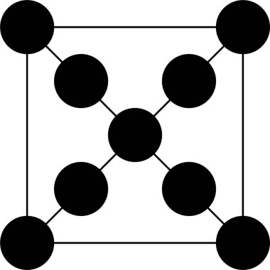 Dairesel noktaların yapılandırılmış dizaynı bir tasarım oluşturuyor.