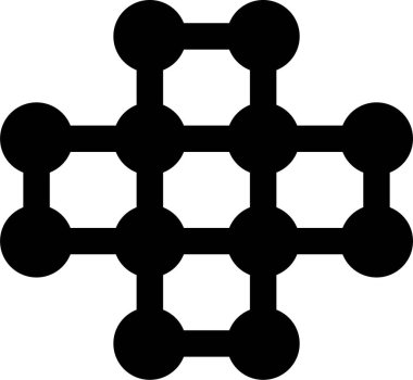 Dairesel noktaların yapılandırılmış dizaynı bir tasarım oluşturuyor.