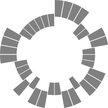 Temel donut bileşimi dairesel bir formda veriyi radyal segmentasyona bölerek gösterir.
