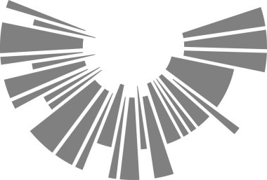 Katmanlı tekerlek düzeni dairesel biçimi dengeli sunum için yapılandırılmış sıralı dairesel bölümlere ayırır.