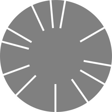 Bölümlü donut yapılandırması dairesel bölümleri radyal orantılı olarak düzenler.