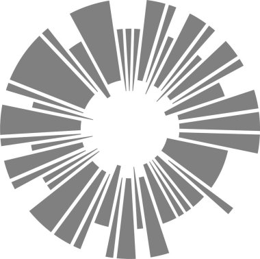 Bölünmüş radyal segmentlere sahip dairesel tekerlek yapılandırılmış segmentasyon yoluyla işle ilgili verileri düzenler.