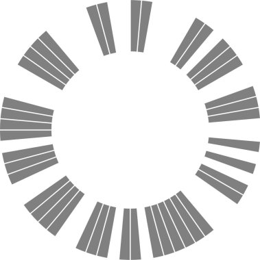 Çoklu dilimli donut tasarımı dairesel verileri dengeli radyal bölümlere ayırır.