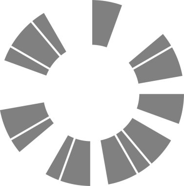 Katmanlı çörek seviyeleri, farklı yarıçaplı veri gruplarını gösteren hiyerarşik dairesel bölümler oluşturur.