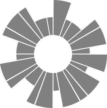 Donut tarzı bölümler dairesel veri segmentlerini orantılı radyal formasyonda düzenler.