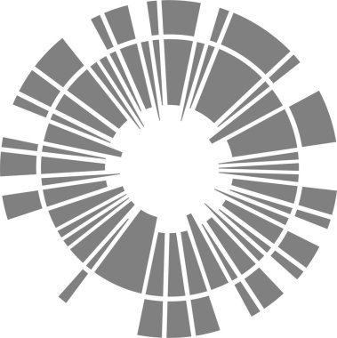 Sayısız küçük dairesel bölünmeler yapılandırılmış dağıtım için yoğun segmentli radyal tekerlek oluşturur.