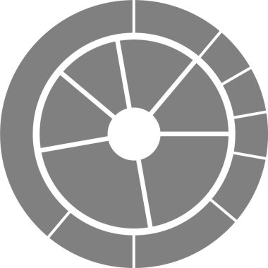 Katmanlı donut halkaları çoklu eşmerkezli dairesel bölümler aracılığıyla bilgiyi gösterir.