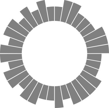 Radikal tekerlek düzeni iş verilerini tutarlı bir yapı oluşturan dairesel bölümlere ayırır.