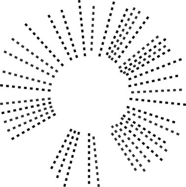 Kare ışınların içe doğru incelmesi, içi boş bir merkezi alan ile düzensiz bir daire şekli oluşturur..