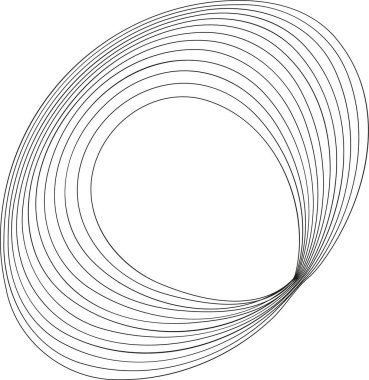 İçi boş bir merkezi olan dairesel bir tasarım. Karmaşık çizgiler eşmerkezli katmanlar oluşturuyor..