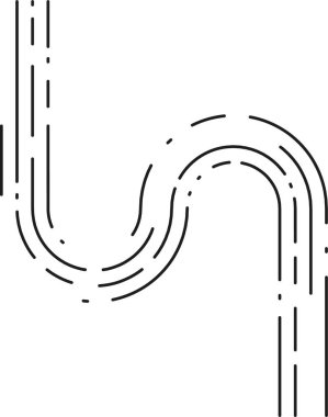 Element, düzensiz hareket yolu oluşturan ince güdümlü segment eğrilerinden oluşan akış kontrollü kesikli bir iz ifade eder.