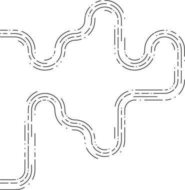 Element kademeli dalgalı bir hat oluşturan düzensiz kıvrımlar halinde ilerleyen kesik bir taşma gösterir..