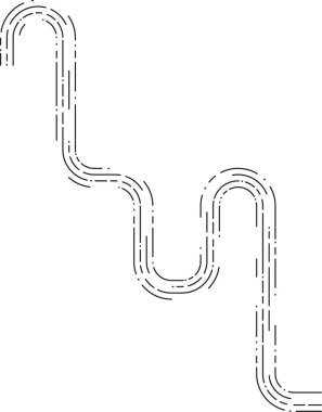Element, dalgaya benzer düzensiz kıvrımlarla pürüzsüz bir salınımsal çevrede oluşan sinüsoidal bir iz sunar..
