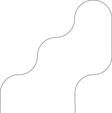 Element dalgalı bir iz oluşturan kıvrımlı düzensiz kıvrımlarda düzenlenmiş yılan şeklinde bir rota ortaya çıkarıyor..