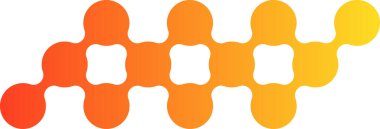 Birbirine bağlı gradyan çemberlerin modüler geometrik denge ile sıkı bir denetleyici ızgarası oluşturan kompakt düzenleme.