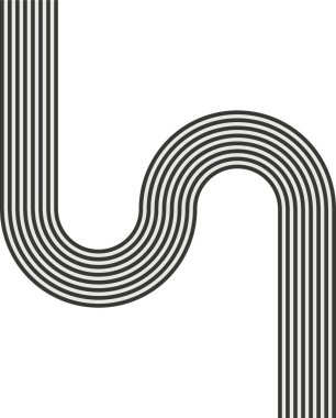 Çizgili yol kare rotayı dalga hareketi ve doğrusal devamlılıkla birleştiriyor.