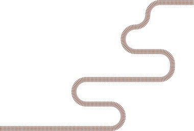 Zikzak geçişleriyle uzun bir labirent yapısına uzanan demiryolu yolu üzerinde..