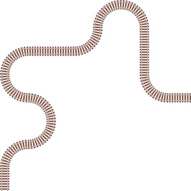 Demiryolu yolu yolu yolu tek bir sürekli dalga eğriliği ile tanımlanır..