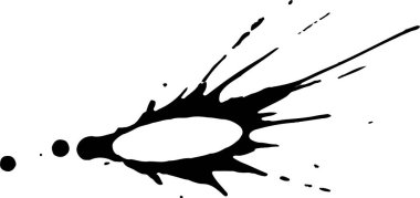 Dinamik mürekkep patlaması, temiz bir merkezden hızın yayıldığını gösteriyor..