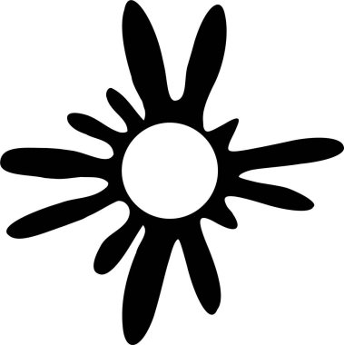 Yuvarlak mürekkep damlası, merkezinde temiz dairesel boşluk olan yavaş damlamayla oluşur..