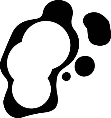 Üst üste binen mürekkep kümeleri birleşik kenarlar ve birleştirilmiş bir merkez çember ile birlikte düşer..