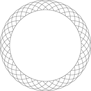 Simetrik olarak birbirine bağlı iki üst üste binen ağ halkasından oluşan dairesel geometri.