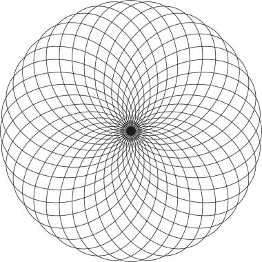Sarmal geometri, dışa doğru genişleyen çizgilerden oluşan yayılan bir ızgara ile tasarlanmıştır..