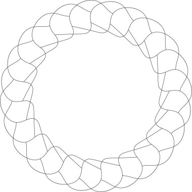 Sırayla deniz tarağı kenarlı halka şeklinde dairesel geometri.