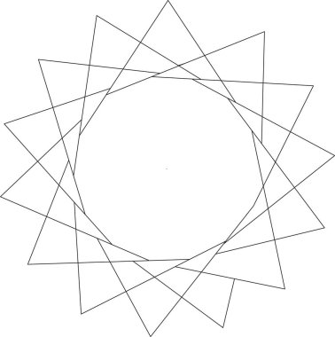 Dairesel geometri simetrik yapıyla çevrili merkezi küçük bir noktaya odaklanmış durumda..