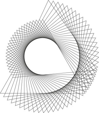 Kurdele benzeri kıvrımlarla oluşan sarmal geometri dairesel hizalamaya dönüşür.