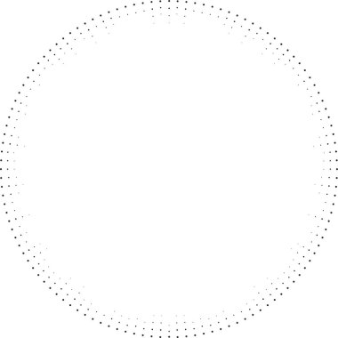 Merkeze doğru incelen düzensiz noktalı ışınlar ile dairesel doku büyük bir merkez boşluk bırakır..