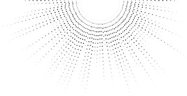 Noktalı düzensiz ışınlar güneşi andıran büyük bir yarı dairesel şekil oluşturur..