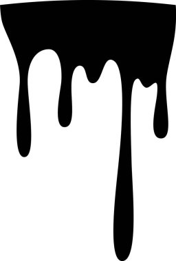 Kabaran bir dokusu ve pürüzlü kenarları olan düzensiz sıvı dökülmesi..