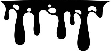 Kalın siyah sıvı açık bir delikle düzensiz bir şekilde akıyor..