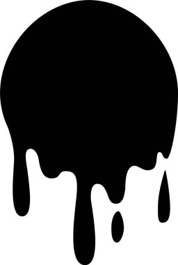 Kalın siyah sıvı düzensiz bir şekilde akıyor..