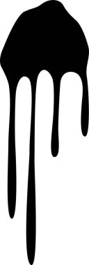 Farklı noktalardan sızan ve damlayan kalın siyah bir sıvı tabakası..