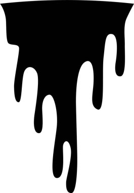 Pürüzsüz akıntılarda aşağı doğru akan kalın siyah sıvı.