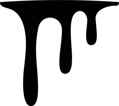 Kalın siyah sıvı taşar ve aşağı doğru erir..