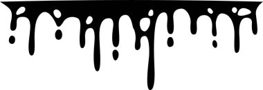 Kalın sıvı kütle ve birden fazla delik, sürekli akış içinde taşmış ve aşağıya doğru damlıyor gibi görünüyor..