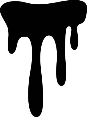 A single black drop of liquid expanding in size as it thickens.