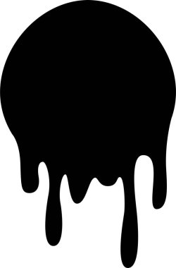 A pool of thick black liquid residue with a distinct circular mass attached.