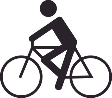 Trafik levhası belirtilmiş bisiklet şeridini gösteriyor..