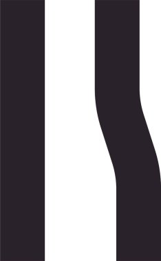 Pictogram icon of traffic sign that alerts drivers of a narrow section of road on the right side.