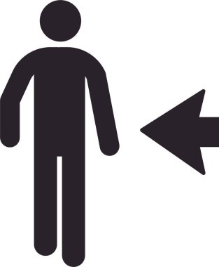 Yayaları sol tarafa yönlendiren trafik işareti..