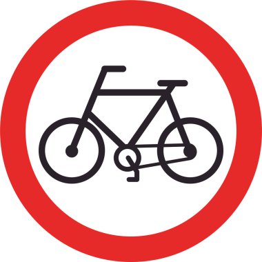 Bisikletçi hareketi için ayrılmış trafik işareti tanımlama şeridi.