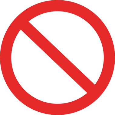 Boş sembol alanını gösteren trafik işareti.