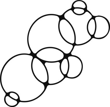 Tek bir hatla birleştirilmiş sekiz sabun köpüğü.