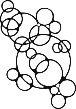 Çoklu sabun köpükleri bir araya getirilerek soyut yuvarlak bir şekil oluşturur..